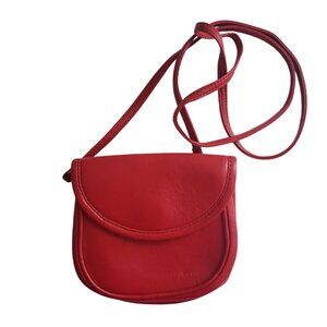 Rodeo Drive Red Leather Mini Purse Cross Body Bag With Belt Loop BOMcrewmall